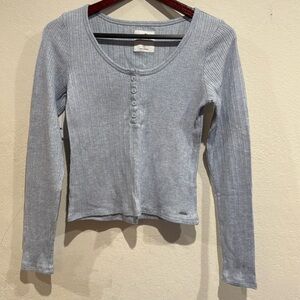 Light blue hollister long sleeve top